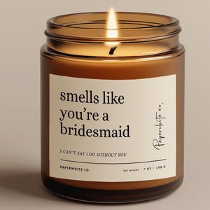 Bridesmaid Gifts, Personalized Bridesmaid Proposal Gifts, Funny Bridal Party Candles Bulk Bridesmaid Candle Proposal Ideas Bachelorette AW76