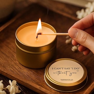 Mini Candle Bridesmaid Gift, I Can&#39;t Say I Do Without You Bridal Party Gifts, Unique Wedding Party Favor, Be My Bridesmaid Proposal Gifts W6