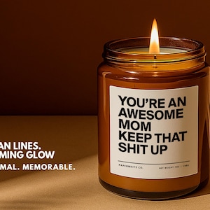 personalized christmas candle for mom