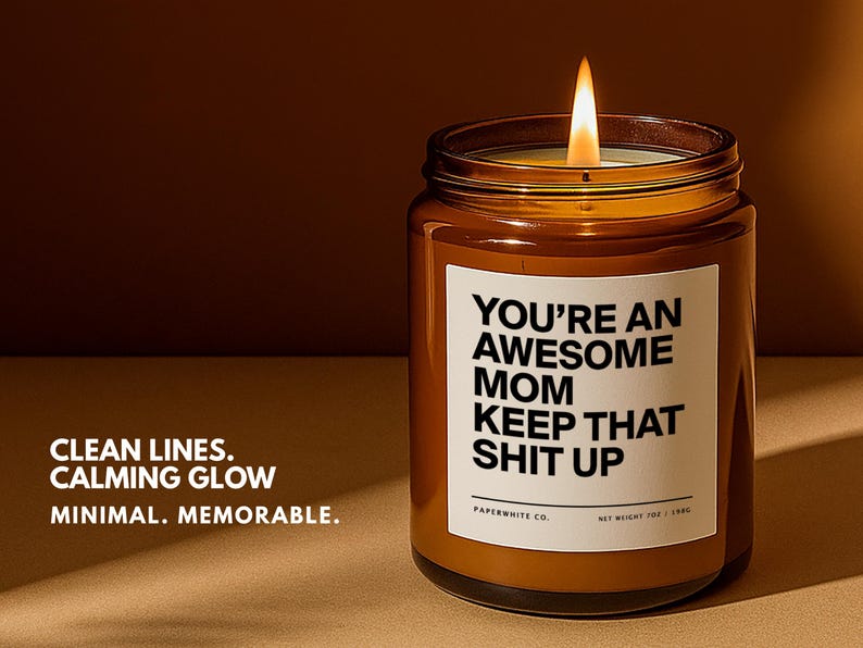 personalized christmas candle for mom