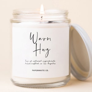 Hug Candle, Get Well, Self Care, Sending Hugs Best Friend Gifts Candle A Hug In Jar, Holiday Friendship Gifts, no words just hugs candle F04