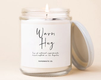 Warm Hug Candle, Best Friend Gifts, Friendship Candle, A Hug In Jar, Holiday Gifts Sending Hugs Hugs Gift Friendship Gifts Friend Candle F04