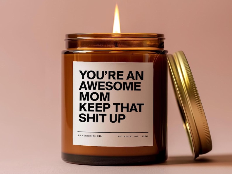 funny mom candle gift from daughter