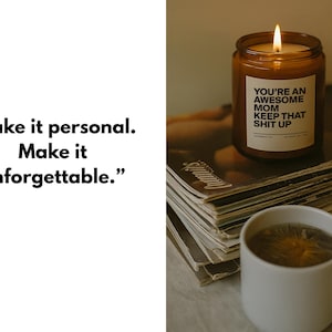 Mothers Day Gifts for Mom from Daughter, Funny Mom Candle for Birthday Gifts New Mom Wife Home Gift Personalized Mother Daughter Candle AG32 image 13
