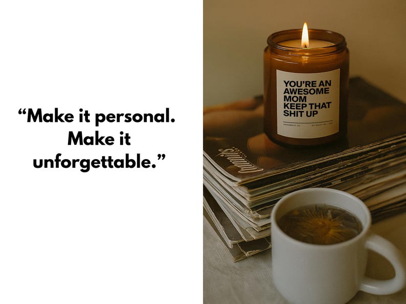 Mothers Day Gifts for Mom from Daughter, Funny Mom Candle for Birthday Gifts New Mom Wife Home Gift Personalized Mother Daughter Candle AG32 image 13