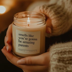 Personalized New Parent Gift, Expecting Mom Funny Candle Gift for New Parents, Custom New Mom Gift