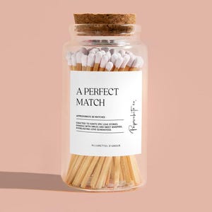 Engagement Gifts Personalized Matches A Perfect Match In Jar With Striker Custom Matches Safety Match Cute Decorative Matches Long Matche M1