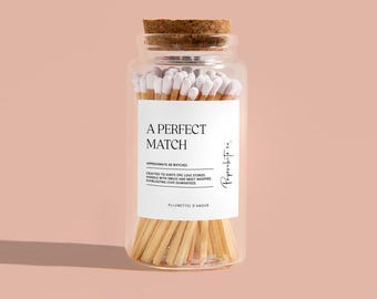 Engagement Gifts Personalized Matches A Perfect Match In Jar With Striker Custom Matches Safety Match Cute Decorative Matches Long Matche M1