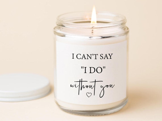 Bridesmaid Proposal Candle Gift for Best Friends, Unique Wedding Invite Keepsake, Coconut Wax 4oz & 7oz Options W1