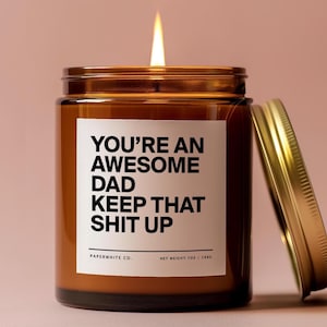 Father&#39;s Day Gift From Daughter, Gift For Dad Candle Fathers Day Gift From Kid Funny Dad Gift Father&#39;s Day Gag Gift Personalized Candle AG42