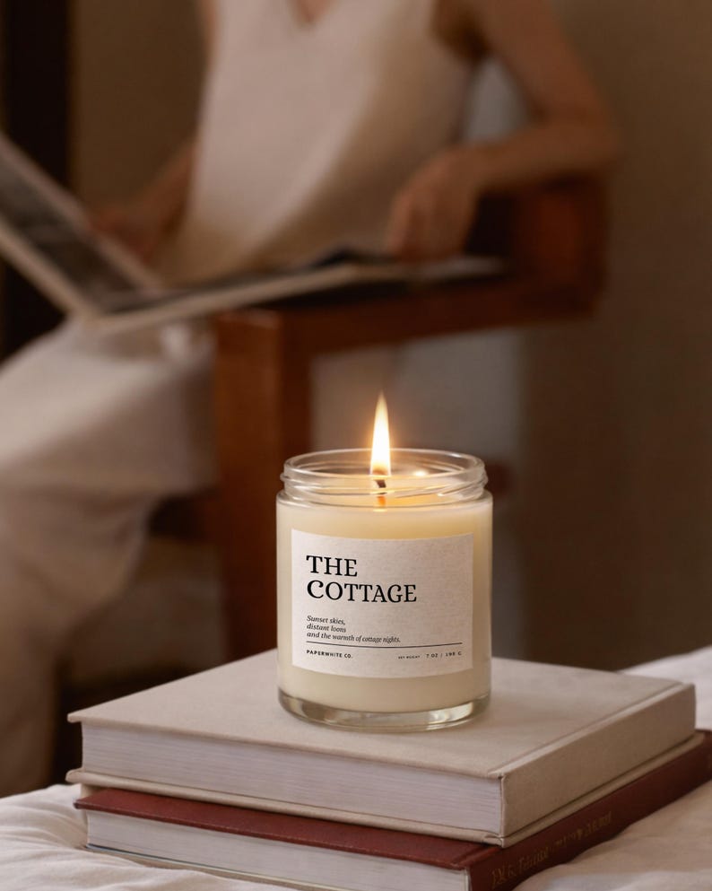 cozy reading candle aesthetic