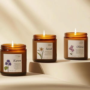 march birth flower candle, march birthday gifts for her, april birthday gift, february birth girl gift for friend