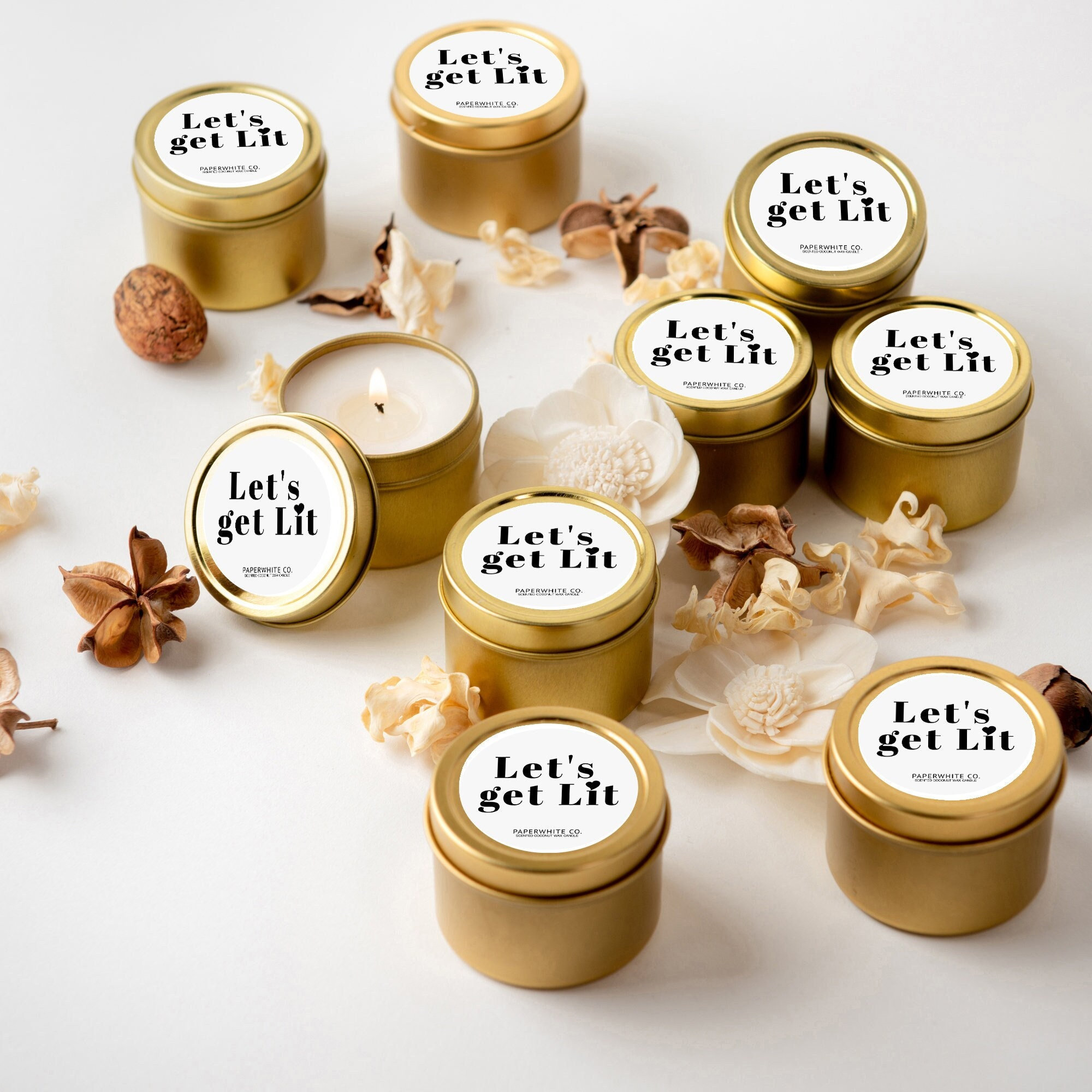 Let's Get Lit - Small Bridesmaid Proposal Candles, Cute Bridesmaid Gifts, Bridesmaid Candles Custom Bridesmaid Box Ideas Ask Bridesmaid  W17