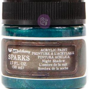 Metallic Paint - Sparks Acrylic Paint - Metallique - Art Alchemy - Metallic Color Guide - Redesign with Prima image 17