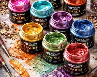 Metallic Paint - Sparks Acrylic Paint - Art Alchemy - Redesign with Prima