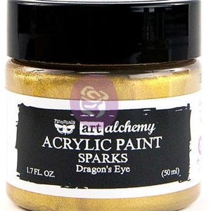 Metallic Paint - Sparks Acrylic Paint - Metallique - Art Alchemy - Metallic Color Guide - Redesign with Prima image 6