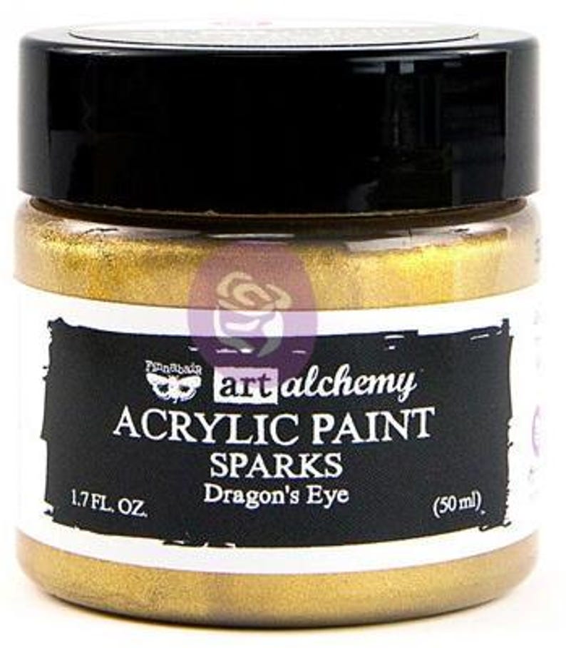 Metallic Paint - Sparks Acrylic Paint - Metallique - Art Alchemy - Metallic Color Guide - Redesign with Prima image 6