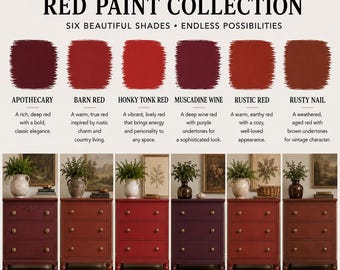 Dixie Belle RED Furniture Paint - Craft, Furniture, Cabinets - Chalk Mineral Paint