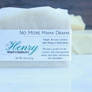 No More Mama Drama sensitive skin bar postpartum soap handmade soap homemade soap artisan soap body soap skin care baby soap image 2