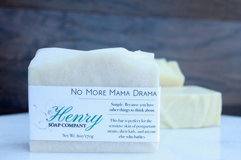 No More Mama Drama sensitive skin bar postpartum soap handmade soap homemade soap artisan soap body soap skin care baby soap image 1