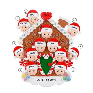 Family of 12 personalized christmas ornament clearance