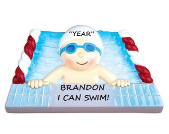 Diver Kids Team Coach 4.75x2 Custom Learning Swim Ornament Swimmer Christmas Ornament Gift for Swimmers Personalized Swim Ornament