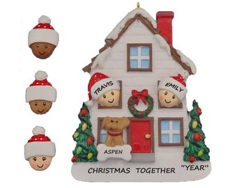 personalized couple house christmas ornament with dog or cat custom couple ornament you pick african american biracial same sex couples - African Christmas personalized couple house christmas ornament with dog or cat custom couple ornament you pick african american biracial same sex couples - African Christmas