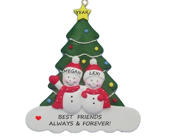 Personalized Christmas Ornament for Friends - Best Friend - BFF Gift - Personalized Friend Ornament