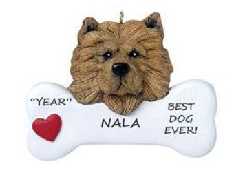 Chow Chow Dog Personalized Christmas Ornament - Love My Chow Chow