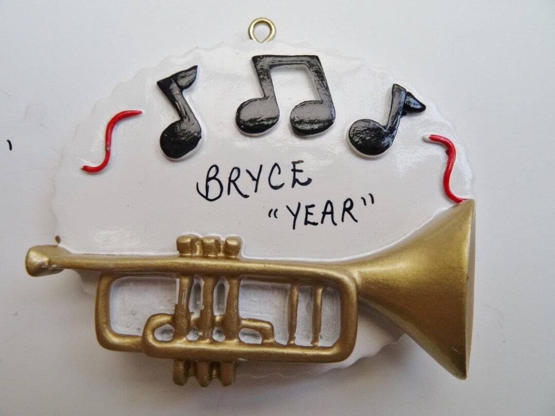Personalized Trumpet Christmas Ornament Etsy