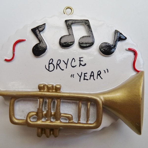 Personalized Trumpet Christmas Ornament