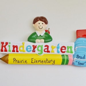 Personalized Kindergarten  Christmas Ornament - Starting  Kindergarten Christmas  Personalized Ornament
