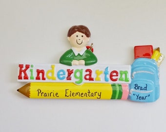 Personalized Kindergarten  Christmas Ornament - Starting  Kindergarten Christmas  Personalized Ornament