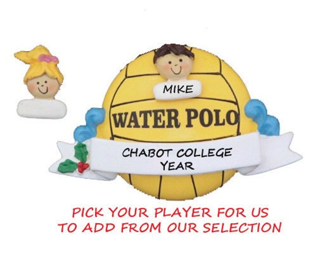 Water Polo Ball Personalized Ornament Playing Water Polo Christmas