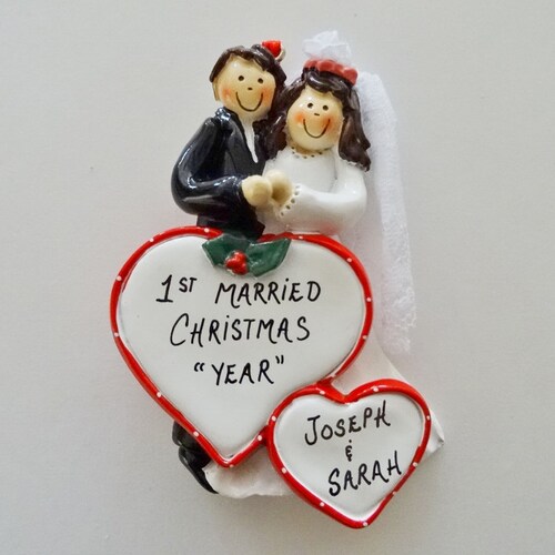 thumbnail image 2 of First Christmas As Mr And Mrs Ornament|our First Christmas | Christmas Wedding Ornament | Farmhouse First Christmas Ornament | Wood Ornament 2 of 9