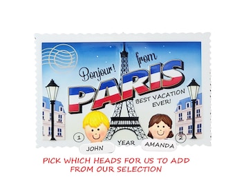Paris Personalized Christmas Ornament - Paris Couple Vacation Personalized Ornament-  Keepsake Ornament For Trip to Paris - Eiffel Tower