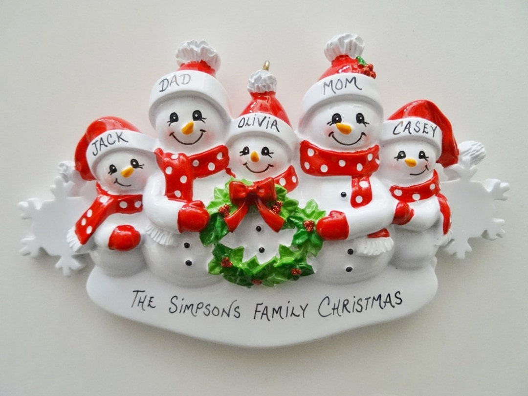 Family of five christmas ornament Clearance
