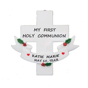 My First Holy Communion Child Personalize Ornament - 1st Communion  Christmas Ornament - My 1st Communion Girl or Boy Ornament