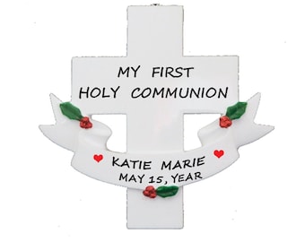 My First Holy Communion Child Personalize Ornament - 1st Communion  Christmas Ornament - My 1st Communion Girl or Boy Ornament