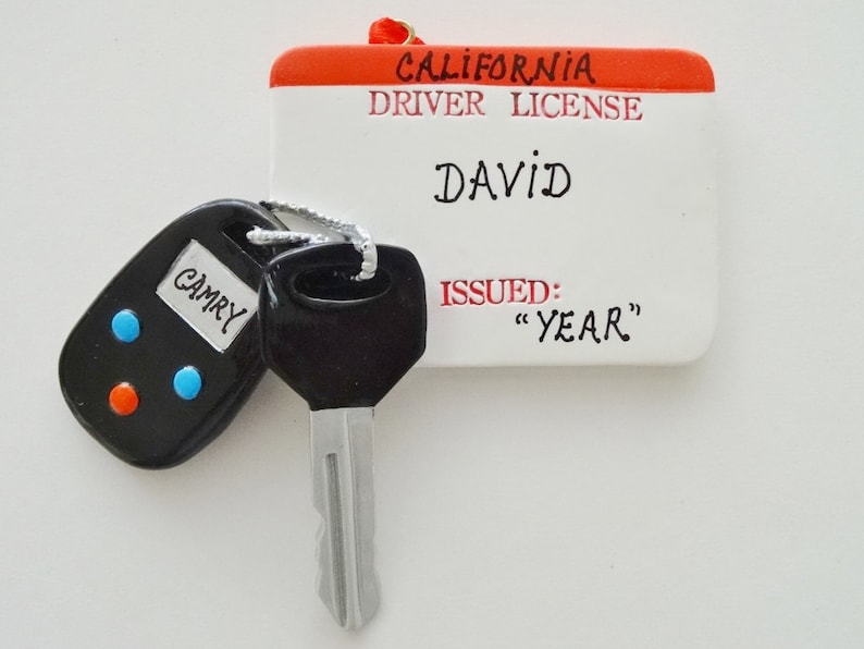 New Driver Personalized Christmas Ornament Driver's License Personalized Christmas Ornament image 1