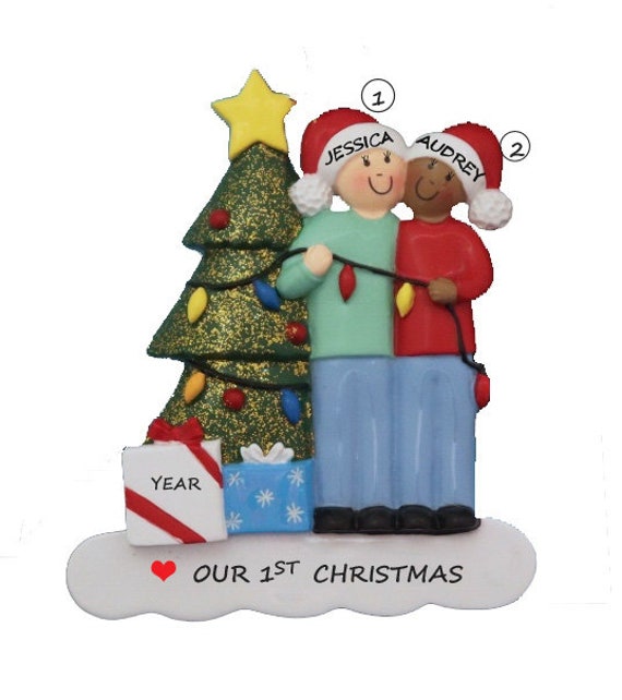 Lesbian couple christmas ornament Outlet