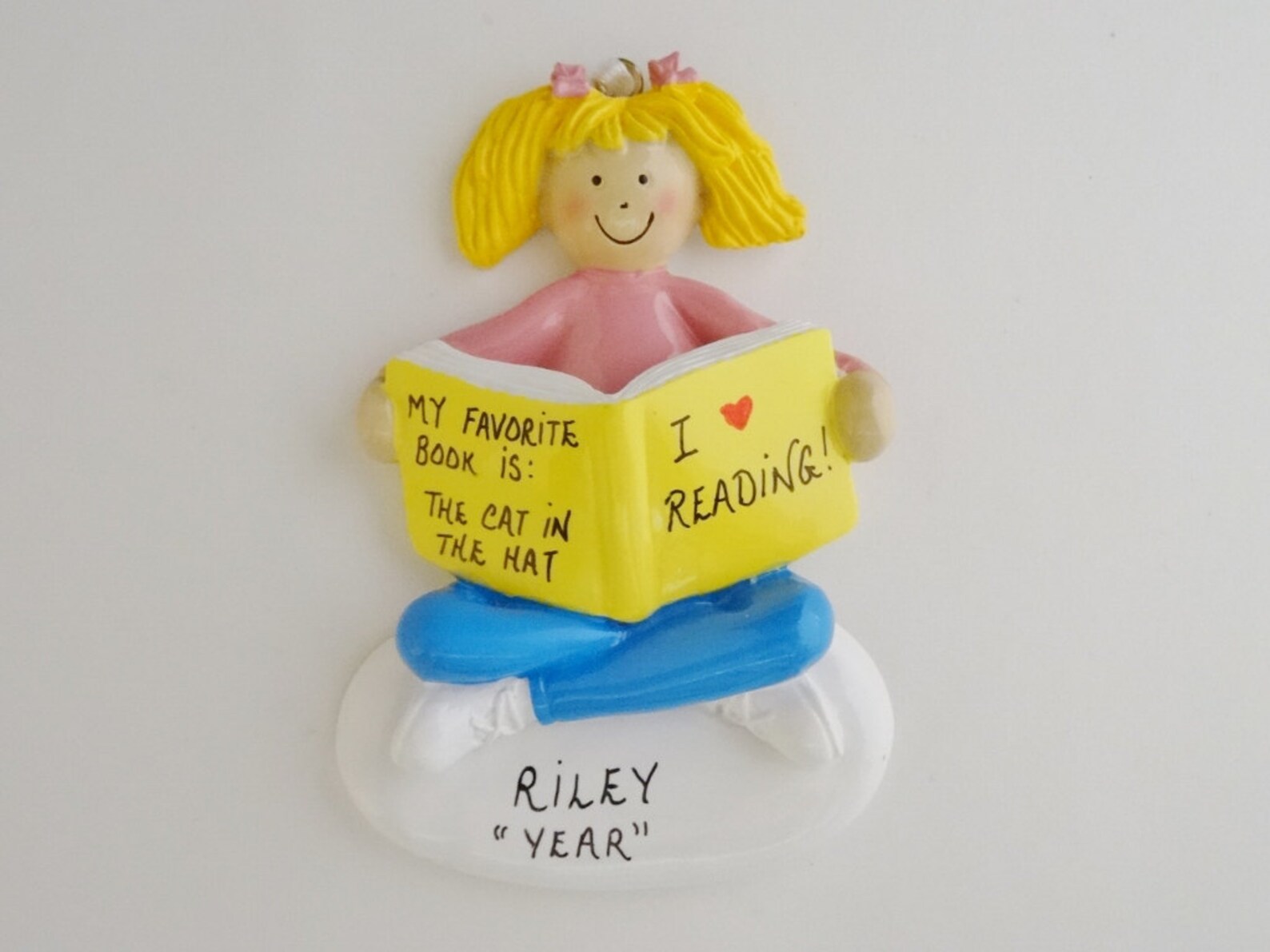 Learning to Read Ornament Girl I Can Read Ornament Etsy