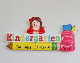 Personalized Kindergarten  Christmas Ornament - Starting  Kindergarten Christmas  Personalized Ornament