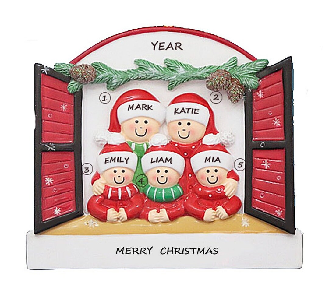 Personalized Family of 5 Ready for A White Christmas - Family of 5 Home ...