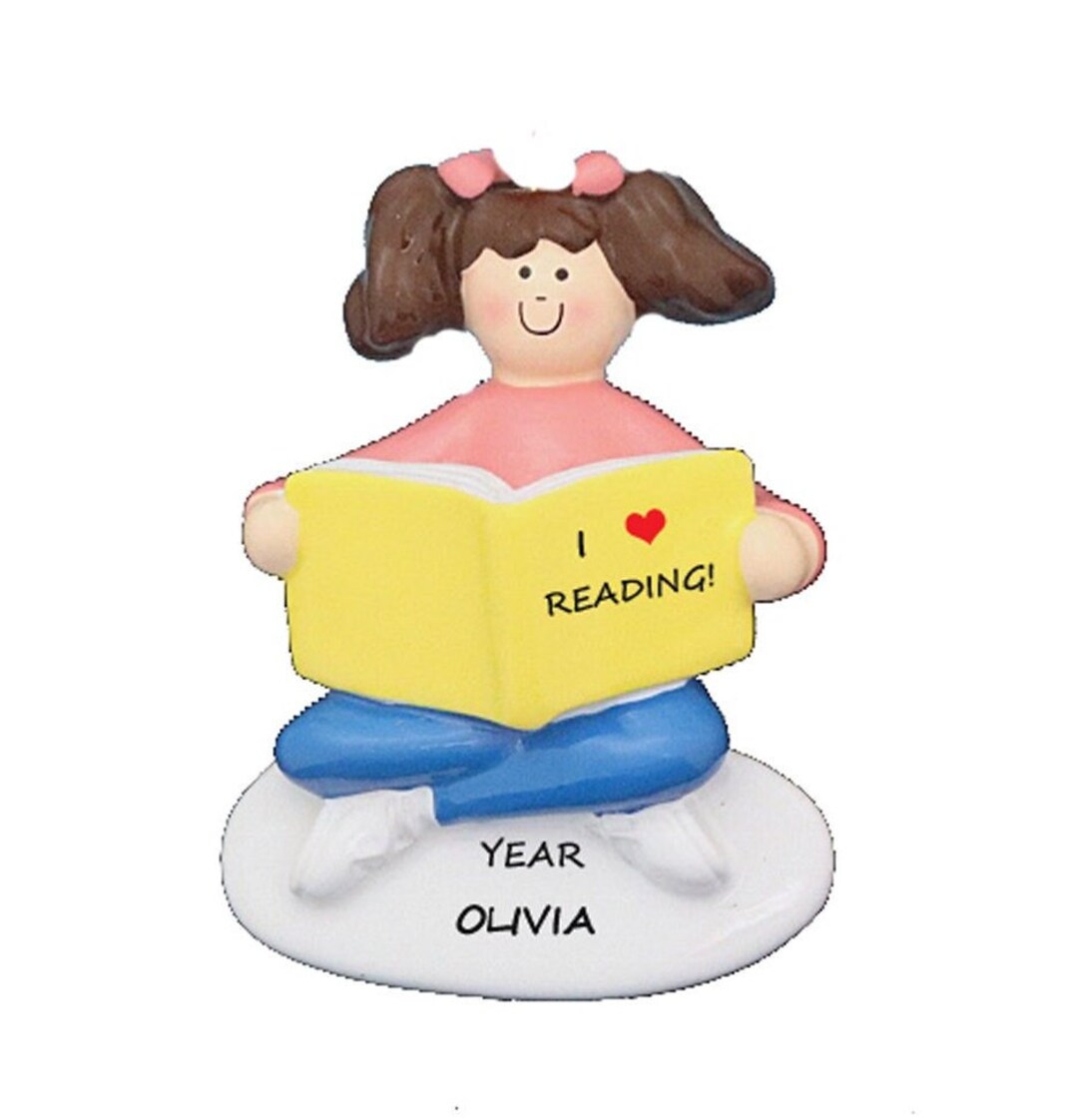 Learning to Read Ornament Girl I Can Read Ornament Personalized Love