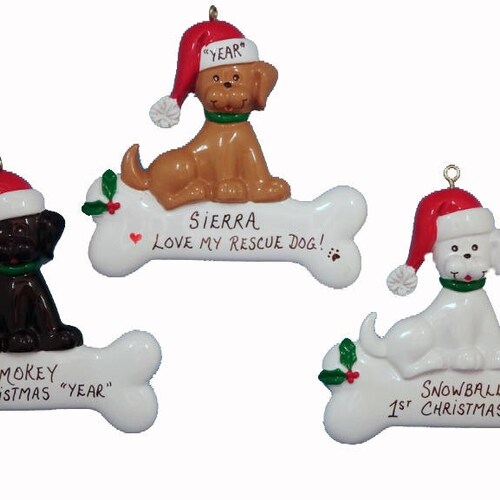 Personalized Puppy Christmas Ornament Personalized Dog Etsy