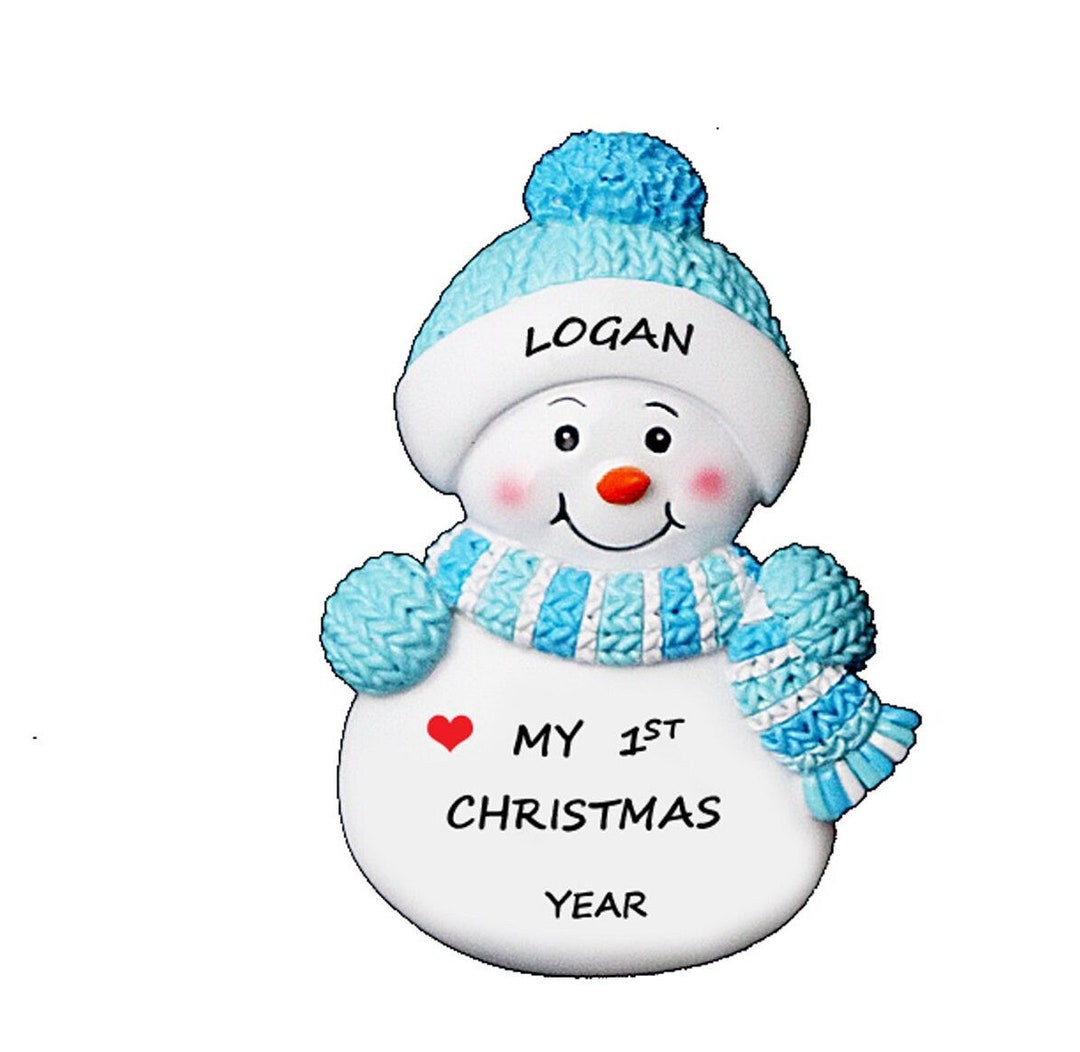 Personalized Baby Girls 1st Christmas Ornament - Baby Boy 1st Christmas ...