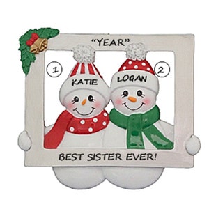 Best Brother and Sister Personalized Ornament - Personalized Christmas Ornament for Siblings - Ornament for Sisters and Brothers