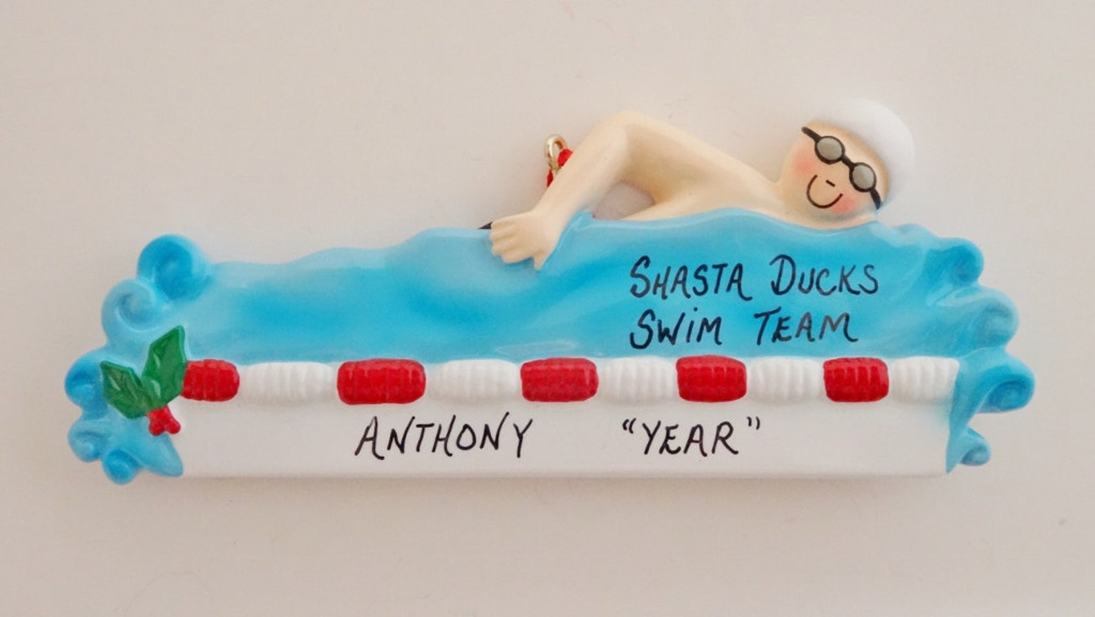 Personalized Swimming Ornament for Girl or Boy Custom Etsy