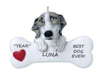 Greyhound Dog Personalized Christmas Ornament - Love My Greyhound